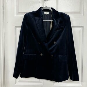 Vince Navy Velvet Women's Blazer